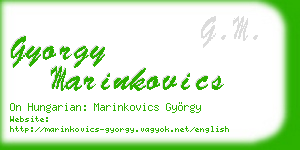 gyorgy marinkovics business card